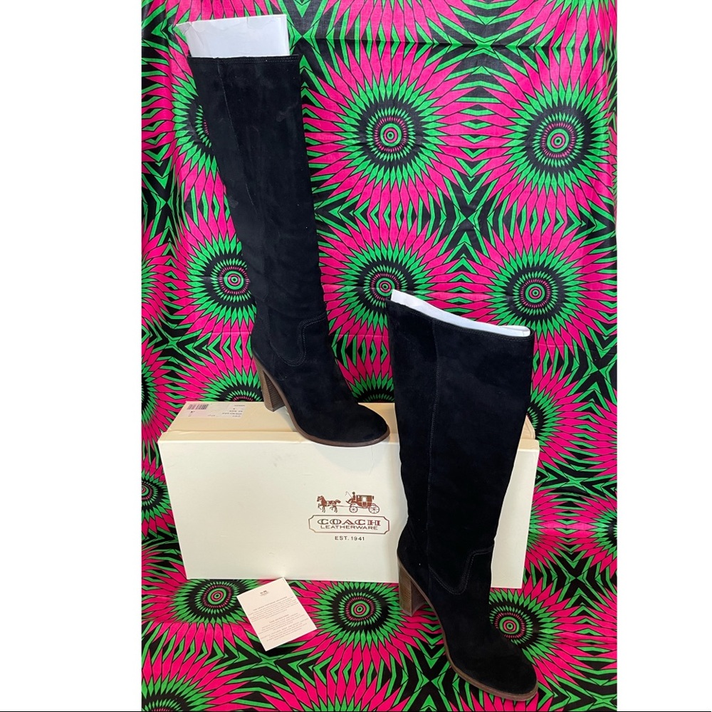 Coach EFFIE RICH suede black boots 30005329 🖤You’ll 🖤 them!🖤